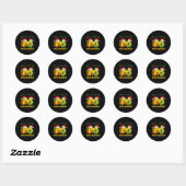Feliz Navidad Avocado Tacos Mexican Xmas Family Ma Ronde Sticker (Vel)