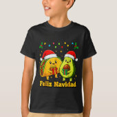 Feliz Navidad Avocado Tacos Mexican Xmas Family Ma T-shirt (Voorkant)