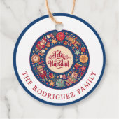 Feliz Navidad Bedankjes Labels (Achterkant)