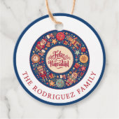 Feliz Navidad Bedankjes Labels (Voorkant)