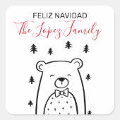 Feliz Navidad Beer Kerst stickers (Voorkant)