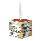 Feliz Navidad - Birchbark Decoratie (Achter hoekig)