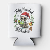 Feliz Navidad Bitchachos Funny Skull Spanish Merry Blikjeskoeler (Voorkant)