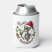 Feliz Navidad Bitchachos Funny Skull Spanish Merry Blikjeskoeler (Blikje Voorkant)