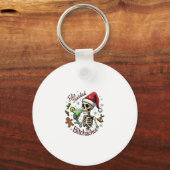 Feliz Navidad Bitchachos Funny Skull Spanish Merry Sleutelhanger (Voorkant)