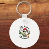 Feliz Navidad Bitchachos Funny Skull Spanish Merry Sleutelhanger (Voorkant)