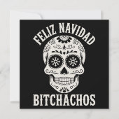 Feliz Navidad Bitchachos Grappig Sarcastisch Kerst Feestdagenkaart (Voorkant)