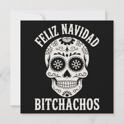 Feliz Navidad Bitchachos Grappig Sarcastisch Kerst Feestdagenkaart (Voorkant)