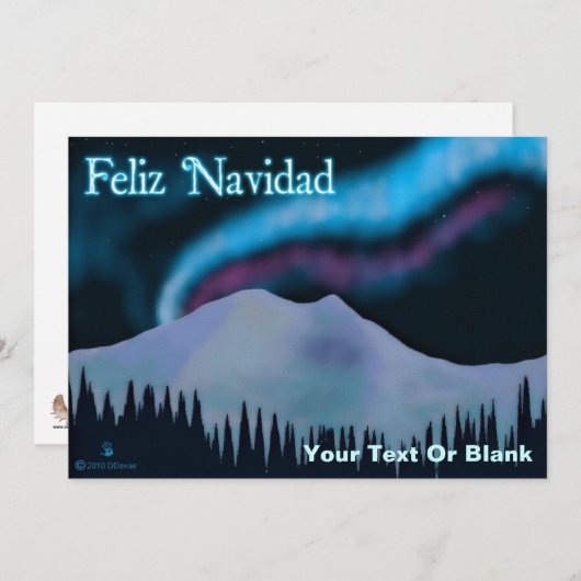 Feliz Navidad - Blue Aurora (Voorkant / Achterkant)