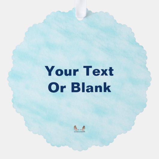 Feliz Navidad - Blue Aurora Ornament Kaart (Achterkant)