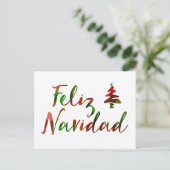 Feliz Navidad (bokeh boomlichten) Feestdagenkaart (Staand voorkant)