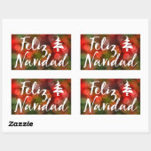 Feliz Navidad (bokeh-lichten) Rechthoekige Sticker (Vel)