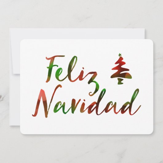 Feliz Navidad (boomverlichting) Feestdagenkaart (Voorkant)