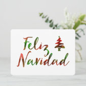 Feliz Navidad (boomverlichting) Feestdagenkaart (Staand voorkant)