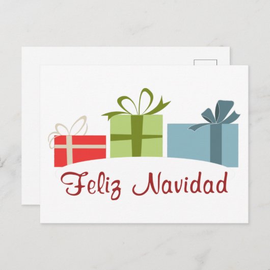 Feliz Navidad Briefkaart (Voorkant / Achterkant)