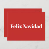 Feliz Navidad Briefkaart (Voorkant / Achterkant)