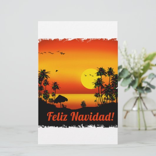 feliz Navidad Briefpapier (Staand voorkant)