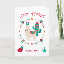Feliz Navidad Bright en Feestelijke Llama Kerstmis