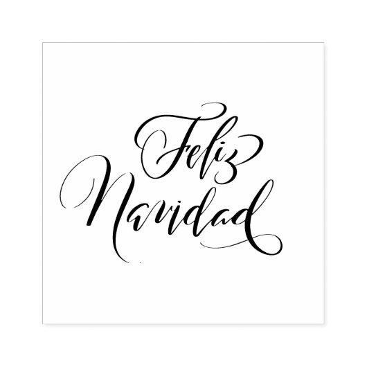 Feliz Navidad Brush Rubberstempel (Afrduk)