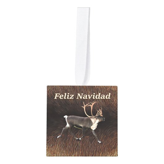 Feliz Navidad - Bull Cariou (rendier) Decoratie (Voorkant)