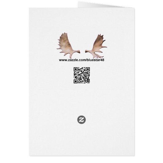 Feliz Navidad - Bull Moose op oud papier (Achterkant)