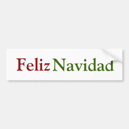 Feliz Navidad Bumpersticker (Voorkant)