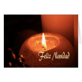 Feliz Navidad Burning Kandles Kerstmis (Voorkant Horizontaal)
