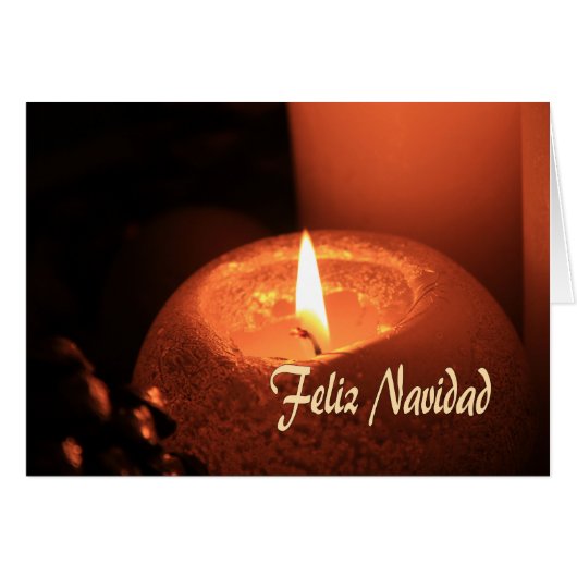 Feliz Navidad Burning Kandles Kerstmis (Voorkant Horizontaal)
