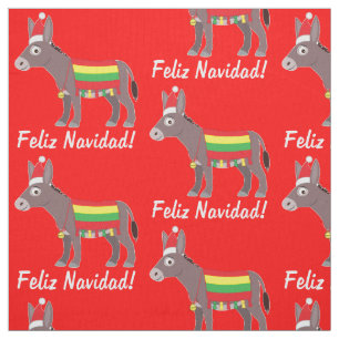 Feliz Navidad! Burro kleedde zich omhoog voor het Stof