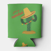 Feliz Navidad Cactus Christmas Lights Can Cooler (Voorkant)