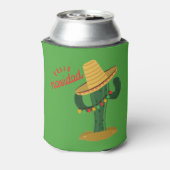 Feliz Navidad Cactus Christmas Lights Can Cooler (Blikje Achterkant)