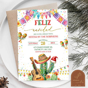 Feliz Navidad Cactus Kerst Vakantie Fiesta Kaart