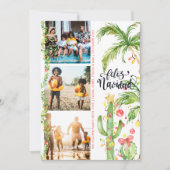 Feliz Navidad | Cactus-kerstfotocollage Feestdagenkaart (Voorkant)