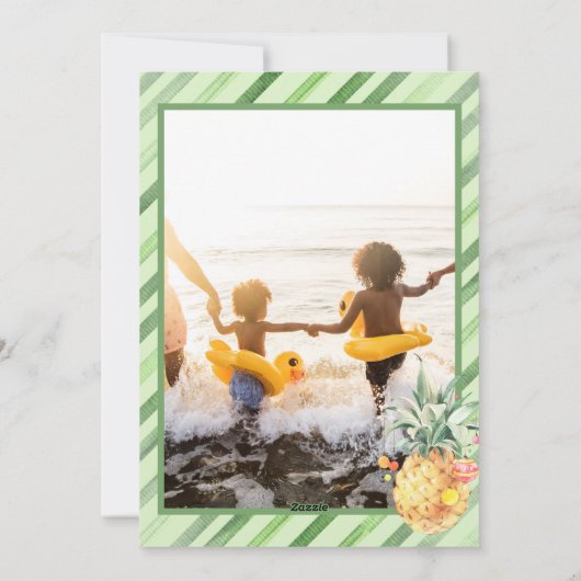 Feliz Navidad | Cactus-kerstfotocollage Feestdagenkaart (Achterkant)