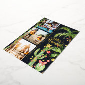 Feliz Navidad | Cactus-kerstfotocollage Folie Feestdagenkaart (Gedraaid)