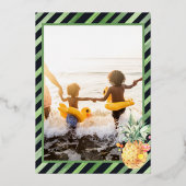 Feliz Navidad | Cactus-kerstfotocollage Folie Feestdagenkaart (Achterkant)