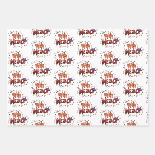 Feliz Navidad Cactus Kerstmis Mexico Inpakpapier Vel (Voorkant 2)