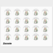 Feliz Navidad Cactus Kerstmis Ronde Sticker (Vel)