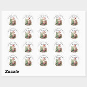 Feliz Navidad Cactus Kerstmis Ronde Sticker (Vel)
