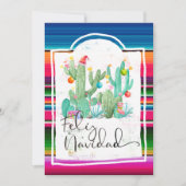 Feliz Navidad Cactus KerstSpaans Feestdagenkaart (Voorkant)