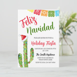 Feliz Navidad Cactus Kerstvakantie Fiesta Kaart
