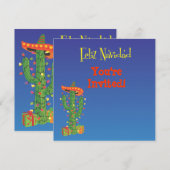 Feliz Navidad Cactus met Sombero Kerstmis Kaart (Voorkant / Achterkant)