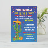 Feliz Navidad Cactus met Sombrero Kaart (Staand voorkant)