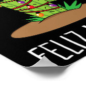 Feliz Navidad Cactus - Mexicaanse Boom Kerstmis In Poster (Hoek)