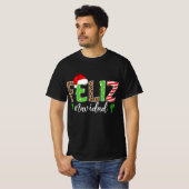 feliz navidad cactus spaanse kerstwedstrijd t-shirt (Voorkant volledig)