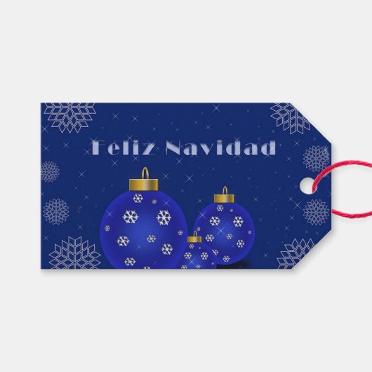 Feliz Navidad Cadeaulabel (Voorkant (Horizontaal))