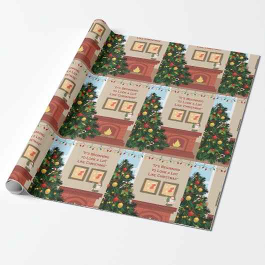 feliz navidad cadeaupapier (Uitgerold)