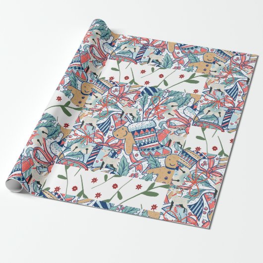 feliz navidad cadeaupapier (Uitgerold)