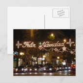 Feliz Navidad. Calle Princesa, Madrid Feestdagenkaart (Voorkant / Achterkant)