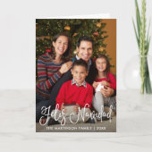 Feliz Navidad Calligraphy Script Fold Feestdagen Kaart (Voorkant)